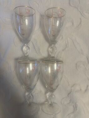 Irish coffee stem glasses gold rim recipe measurements set of 4